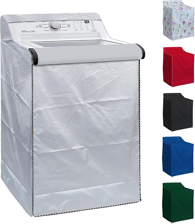 HKM Washing Machine Cover For Top-load - Premium Outdoor Protection For Most Washer Dryer Cover - W29”x D28”x H43”